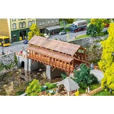 Afbeelding van Faller 1:87 Houten Spoorwegbrug (4/22) *fa120527 modelbouwsets, hobbybouwspeelgoed voor kinderen, modelverf en accessoires