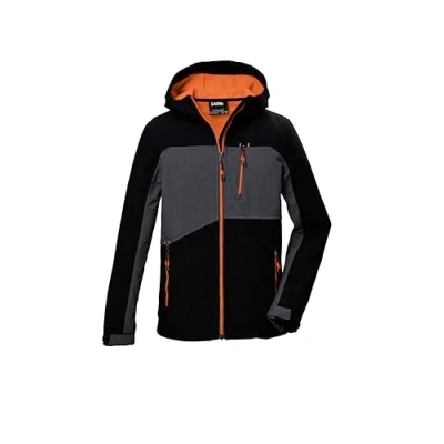 Afbeelding van killtec jongens Softshell jas/buitenjas met capuchon KOW 367 BYS SFTSHLL JCKT, schwarz, 140, 42198 000