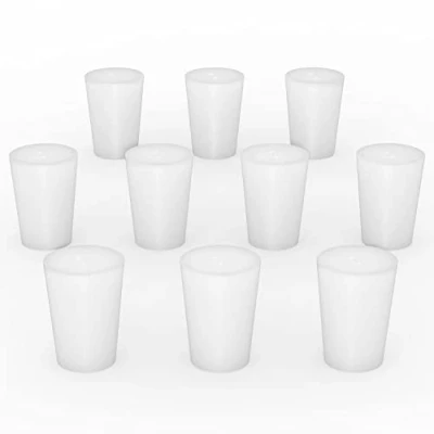 Afbeelding van stonylab Silicium Rubberen Stoppers, Witte Taps Toelopende Lab Seal Silicon Stoppers Rubber Pluggen (10 Pack, 1#)