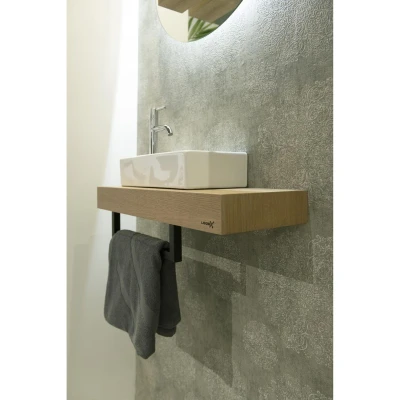 Afbeelding van LoooX Wood handdoekhouder 50cm Geborsteld RVS
