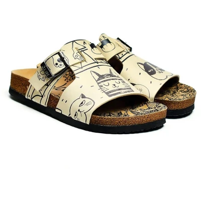 Afbeelding van GOBY Cats Slippers Sandalen Hoge kwaliteit Handmade Maat 40