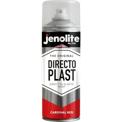 Afbeelding van JENOLITE Directoplast glansspuitverf Kardinaal rood 400ml Multi Surface Spuitverf Voor alle soorten kunststof Geen primer nodig RAL 3001