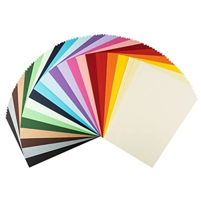 Afbeelding van Kleurkarton Knutselpapier DIN A4 220 g/m 20 verschillende kleuren knutselen 100 vellen