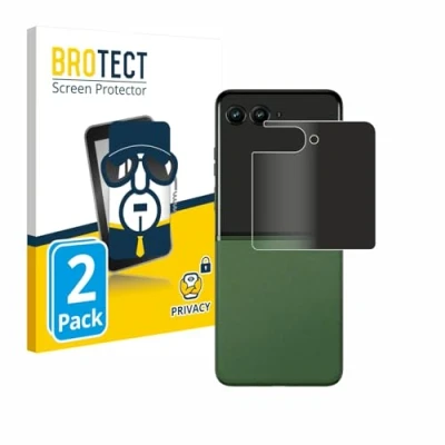 Afbeelding van BROTECT privacy screenprotector voor Motorola Razr 50 (Achterdisplay) Folie Beschermfolie Blauwlichtfilter (2 Stuks)