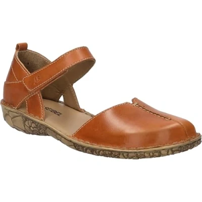Afbeelding van Josef Seibel Rosalie Ballerina&#039;s met enkelbandjes, Dames, Maat: 39, Orange Leer