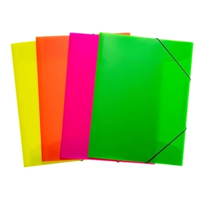 Afbeelding van HERMA 19702 Verzamelmappen, A3, doorschijnend neonassortiment, 12 stuks, kinderhoekspanner mappen van kunststof met binnenkleppen en elastiek, stevige omslagmappen set plastic voor jongens