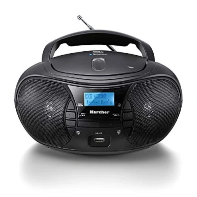 Afbeelding van Karcher RR 5028D Draagbare CD radio (CD speler, DAB+ radio, Bluetooth, batterij/netvoeding, USB) zwart