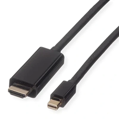 Afbeelding van ROLINE Mini DisplayPort Cable, DP UHDTV, M/M, zwart, 1 m