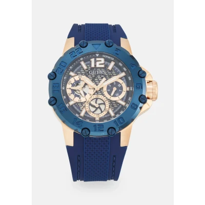 Afbeelding van Guess Contender Horloge, Heren, Maat: One Size, Blue sunray