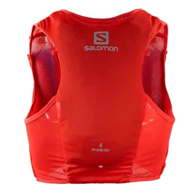 Afbeelding van Salomon Adv Hydra Vest 4 Unisex Hydratievest Trail Running Wandelen MTB, Comfort en Stabiliteit, Snelle toegang tot vloeistoftoevoer, Eenvoudig Ontwerp, Rood, XL