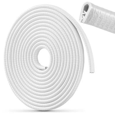 Afbeelding van randbescherming autodeur 5 m U vorm rubber auto universele pasvorm wit geen lijm