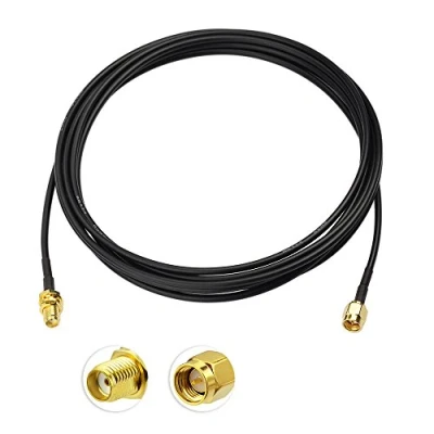 Afbeelding van Eightwood SMA Extension Male naar Bulkhead Jack Kabel RG174 11.8ft 300cm voor 4G LTE antenne Homematic CCU3 CCU2 Raspberry Pi Hsdpa Huawei DTV WiFi Router Mobiele hotspot