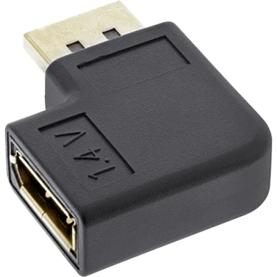 Afbeelding van InLine 17199L DisplayPort adapter, mannelijk/vrouwelijk linkshoekig