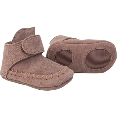 Afbeelding van Lodger Eerste loopschoentjes Antislip Suede Klittenband 6 12M Bruin
