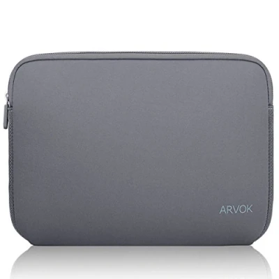 Afbeelding van Arvok 15 15.6 inch Laptophoes Meerkleurige en Maatkeuzes Hoes/Waterbestendig Neopreen Notebook Computer Pocket Tablet Aktetas Draagtas/Etui Skin Cover voor Acer/Asus/Dell/Lenovo, Grijs