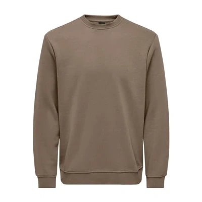 Afbeelding van ONLY &amp; SONS Onsconnor Reg Crew Neck Sweat Noos Sweatshirt voor heren, caribou, M