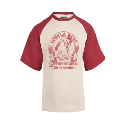 Afbeelding van Gorilla Wear Logan Tshirt print, Heren, Maat: Small, Red