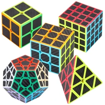Afbeelding van Coolzon Speed Cube Pyraminx + Megaminx 2 x 3 4 5 stuks in geschenkdoos, nieuwe Cubo, koolstofvezel, zeer snel