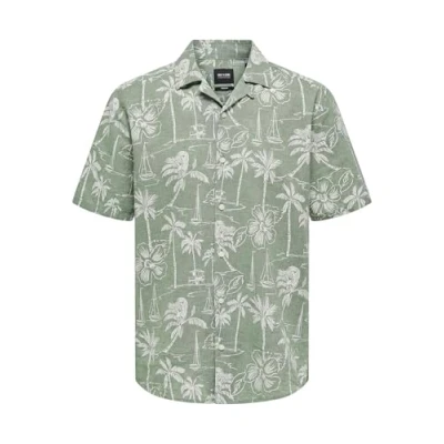 Afbeelding van ONLY &amp; SONS Overhemd Caiden Hawaii Regular Fit Groen S