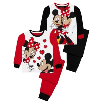 Afbeelding van Disney Meisjes Pyjama Minnie Mouse 2 Pack Veelkleurig 122
