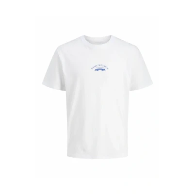 Afbeelding van Jack &amp; Jones Rundhalsausschnitt Tshirt print, Heren, Maat: Large, Bright white