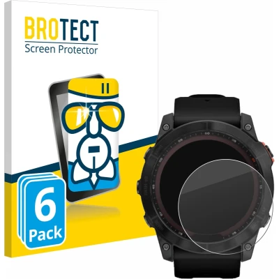 Afbeelding van BROTECT Screenprotector voor Garmin Fenix 7X (51 mm) Folie Beschermfolie Beschermglas transparant (6 Stuks)