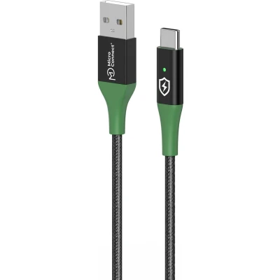 Afbeelding van Microconnect MC SMART USB A C 02 kabel 2.0 2 m Zwart, Groen