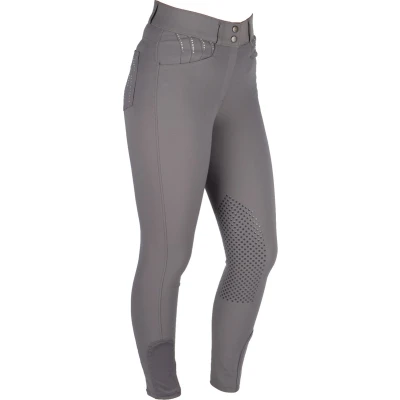 Afbeelding van Mondoni Crystal high waist KG rijbroek grijs maat:44