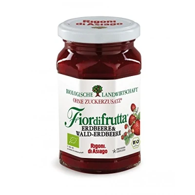 Afbeelding van Rigoni di Asiago Fiordifrutta fruitbeleg aardbeien en bosaardbeien BIO, 250 g