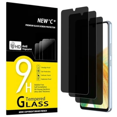 Afbeelding van NEW&#039;C 3 Stuks, privacy Screen Protector voor Samsung Galaxy A33 5G, Balans tussen en oogbescherming, ultra resistent, 9H hardheid