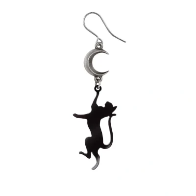 Afbeelding van Alchemy Feline Moondream Oorbellen Zwart/Zilverkleurig