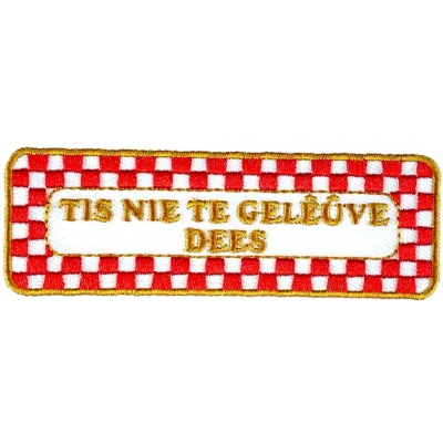 Afbeelding van Fjesta© Oeteldonk Embleem Brabantse Uitspraken Nie te Geleuve Carnaval Den Bosch