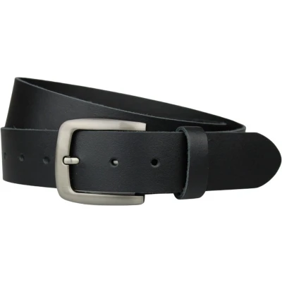 Afbeelding van Fana Belts Leren riem Zwart Taillemaat 85 Heren &amp; Dames Riemen Jeans Broekriem Echt leer