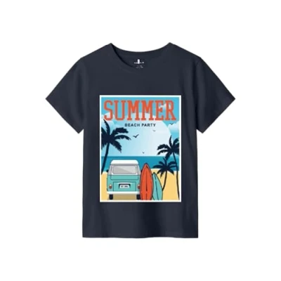 Afbeelding van Name it Tshirt print voor kinderen, Maat: 122/128, Navy blazer