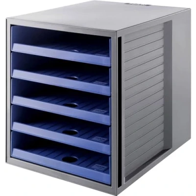 Afbeelding van LAdenkast HAN Karma met 5 open Laden blauw