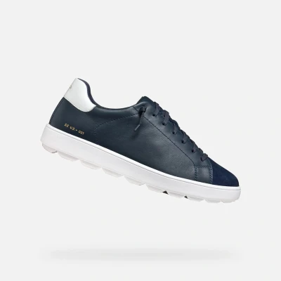 Afbeelding van Geox U Spherica ECUB 1 Sneakers laag, Heren, Maat: 44, Navy Leer