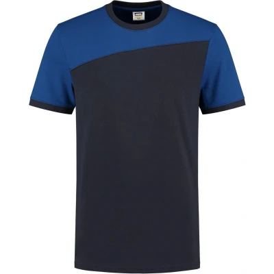 Afbeelding van Tricorp T shirt Bicolor Naden 102006 Navy / Koningsblauw Maat 5XL