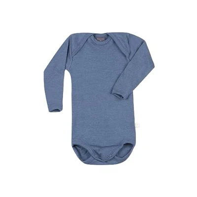 Afbeelding van DILLING Romper Met Lange Mouw Van Merinowol Voor Baby&#039;s Stormblauw 74