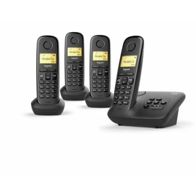 Afbeelding van Gigaset A270a Quattro Dect Draadloze Telefoon Met Antwoordapparaat, 3 Extra Handset, Zwart