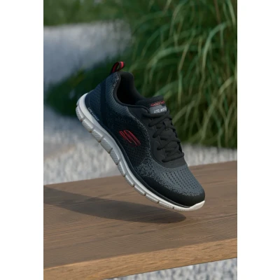 Afbeelding van Skechers Sneakers laag, Heren, Maat: 48.5, Black knit/red pu Schoenen