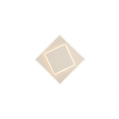 Afbeelding van Mantra Iluminación Dakla LED wandlamp, wit, 18x18 cm