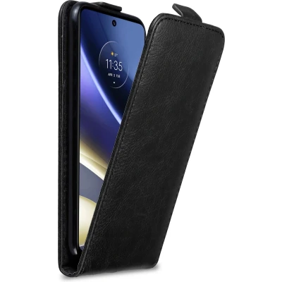 Afbeelding van Cadorabo Hoesje geschikt voor Motorola MOTO G51 5G in ZWARTE NACHT Beschermhoes flip design Case Cover met magnetische sluiting