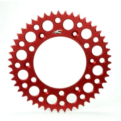 Afbeelding van Renthal Achtertandwiel 52 tanden Rood Honda CR125 1984 2007 CR250 CRF250R 2004 2023 CRF450R 2002