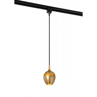 Afbeelding van Lucide TRACK PRESTON Hanglamp 1 fase Railsysteem / Railverlichting 1xGU10 Mat Goud Messing (Uitbreiding)