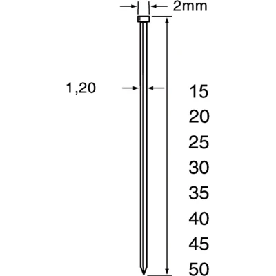 Afbeelding van Dutack 5134040 SKN12 Mini Brad RVS 1,2 x 40mm (5000st)