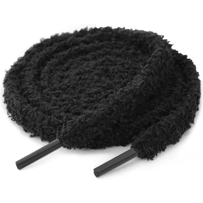 Afbeelding van Hypedpair Fluffy veters 140CM Zwart Black Laces Pluche