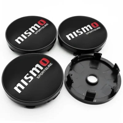 Afbeelding van Naafkappen Velgdoppen Wieldoppen 60MM 4 Stuks Compatibel met voor Nissan Nismo Almera Juke Qashqai Tiida ABS Center Caps Accessoires,A