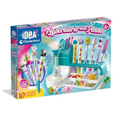 Afbeelding van Clementoni Idea Laboratorium van de pennen creatieve set voor het maken kleurrijke en gepersonaliseerde pennen, spel kinderen 6 jaar, Made in Italy 18748