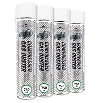 Afbeelding van Compressed Gas Duster 4x AABCOOLING Home&amp;Office 750ml K2, Keyboard Cleaner, Air, Electronics, Camera and Photo Cleaners, Computer Duster, Can for PC, Accessories, Air in a NL