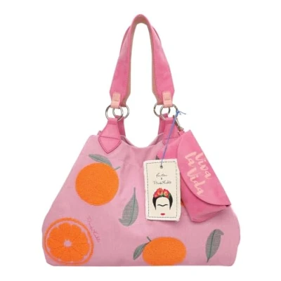 Afbeelding van Fritzi aus Preußen Izzy Limited Canvas Shopper Oranges Roze